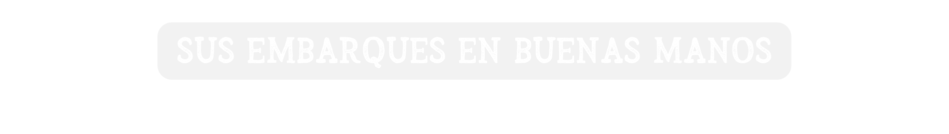 SUS EMBARQUES EN BUENAS MANOS